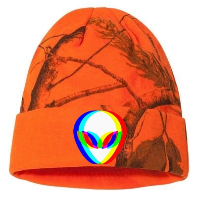 Alien Head Trippy Vaporwave Techno Rave Edm Music Festival Kati Licensed 12" Camo Beanie