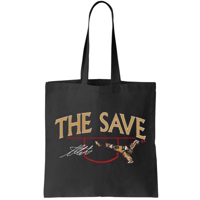 Adin Hill The Save Las Vegas Hockey Tote Bag