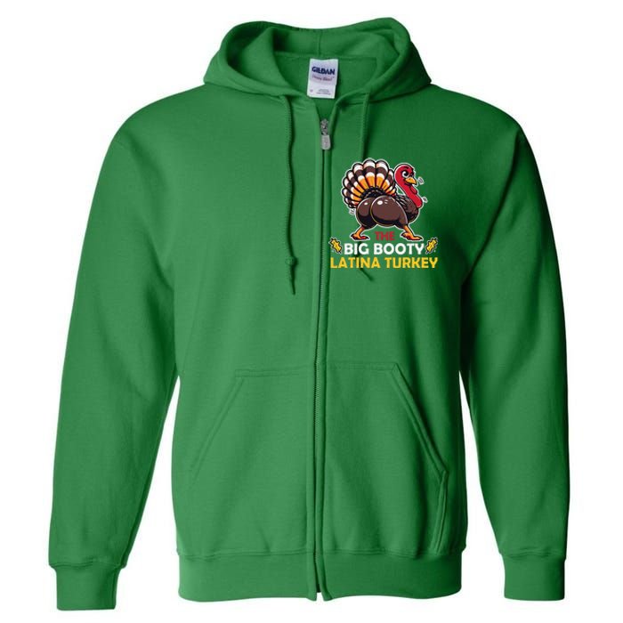 Adult Humor Thanksgiving Big Booty Latina Turkey Matching Full Zip Hoodie