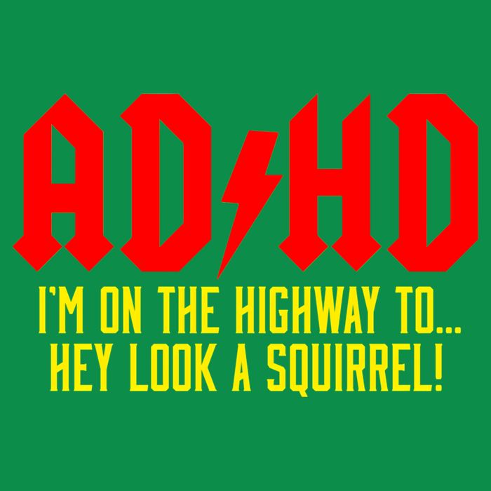 Adhd Highway To...Hey Look A Squirrel Premium T-Shirt