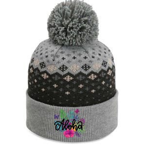 Aloha Hawaii Tropical Beach The Baniff Cuffed Pom Beanie