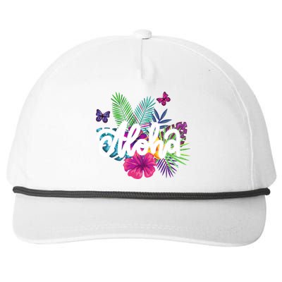 Aloha Hawaii Tropical Beach Snapback Five-Panel Rope Hat