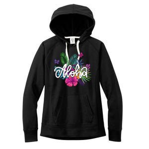 Aloha Hawaii Tropical Beach Women's Fleece Hoodie