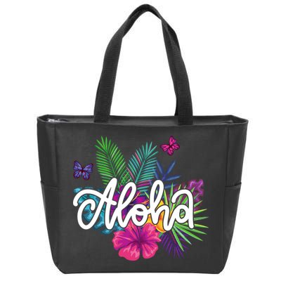 Aloha Hawaii Tropical Beach Zip Tote Bag