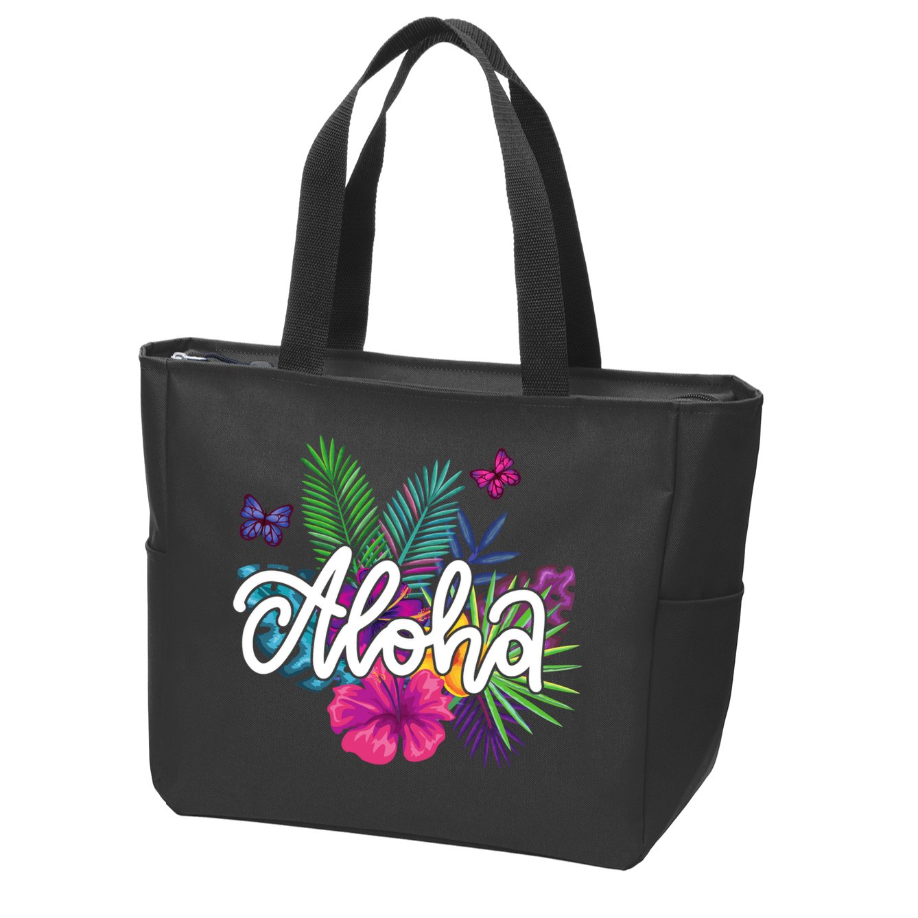 Aloha Hawaii Tropical Beach Zip Tote Bag