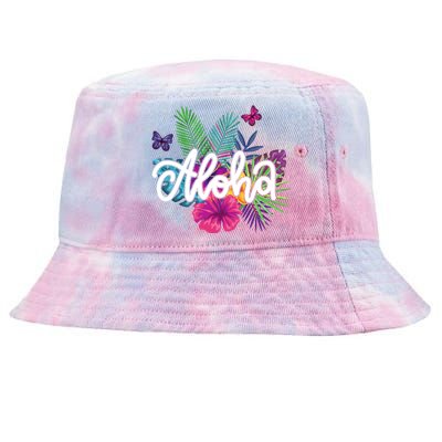 Aloha Hawaii Tropical Beach Tie-Dyed Bucket Hat