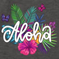 Aloha Hawaii Tropical Beach Vector Backpack