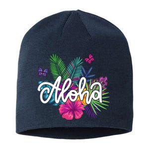 Aloha Hawaii Tropical Beach Sustainable Beanie