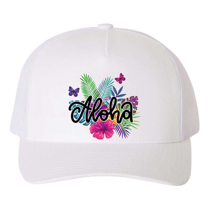 Aloha Hawaii Tropical Beach Yupoong Adult 5-Panel Trucker Hat