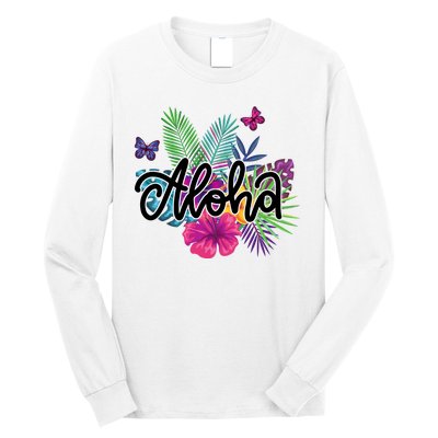 Aloha Hawaii Tropical Beach Long Sleeve Shirt