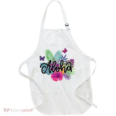 Aloha Hawaii Tropical Beach Full-Length Apron With Pockets