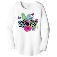 Aloha Hawaii Tropical Beach Women's Perfect Tri Tunic Long Sleeve Shirt