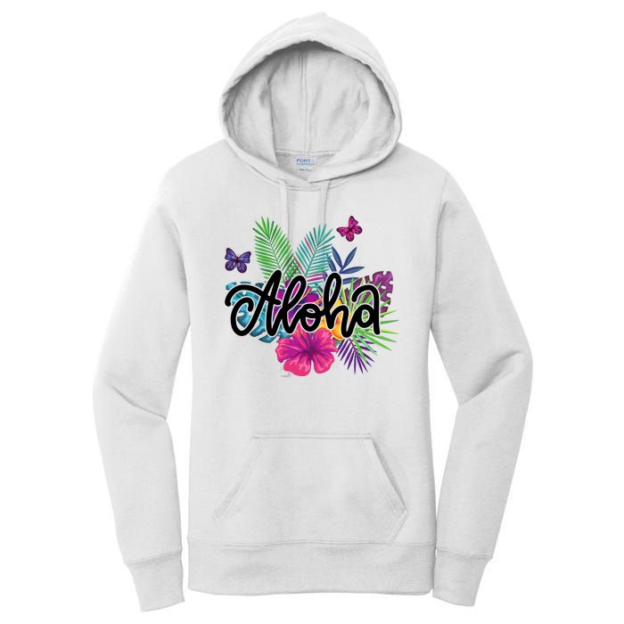 Aloha Hawaii Tropical Beach Women's Pullover Hoodie