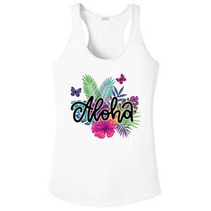 Aloha Hawaii Tropical Beach Ladies PosiCharge Competitor Racerback Tank