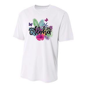 Aloha Hawaii Tropical Beach Youth Performance Sprint T-Shirt