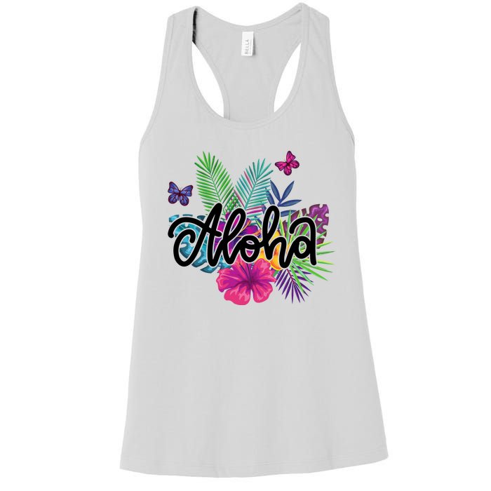 Aloha Hawaii Tropical Beach Women's Racerback Tank