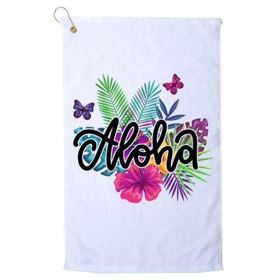 Aloha Hawaii Tropical Beach Golf Towel