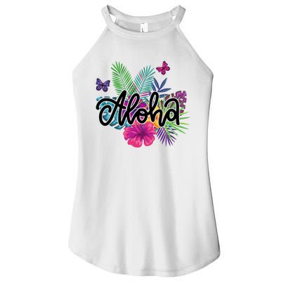 Aloha Hawaii Tropical Beach Women’s Perfect Tri Rocker Tank