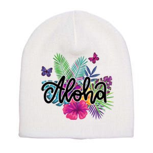 Aloha Hawaii Tropical Beach Short Acrylic Beanie