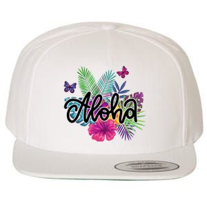 Aloha Hawaii Tropical Beach Wool Snapback Cap