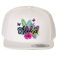 Aloha Hawaii Tropical Beach Wool Snapback Cap