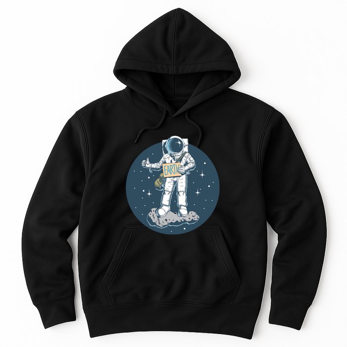 Astronaut Hitchhiking To Earth Hoodie