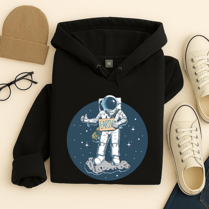Astronaut Hitchhiking To Earth Hoodie