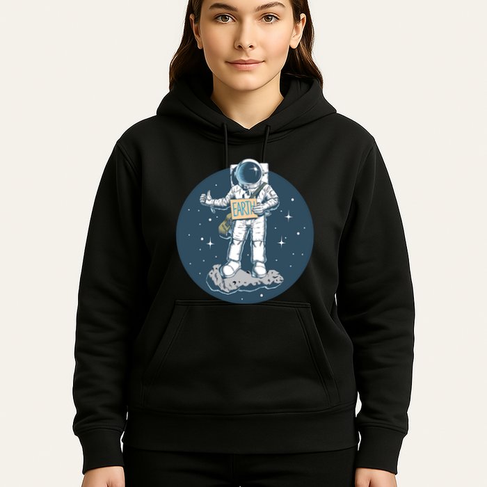 Astronaut Hitchhiking To Earth Hoodie
