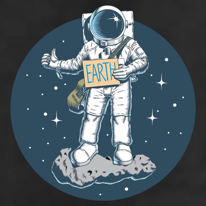 Astronaut Hitchhiking To Earth 25L Jumbo Tote