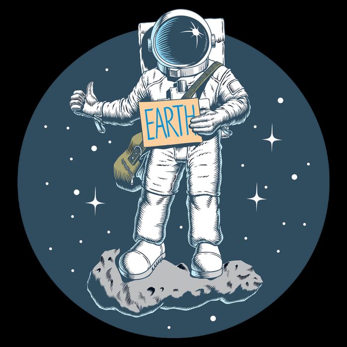 Astronaut Hitchhiking To Earth Baby Bodysuit