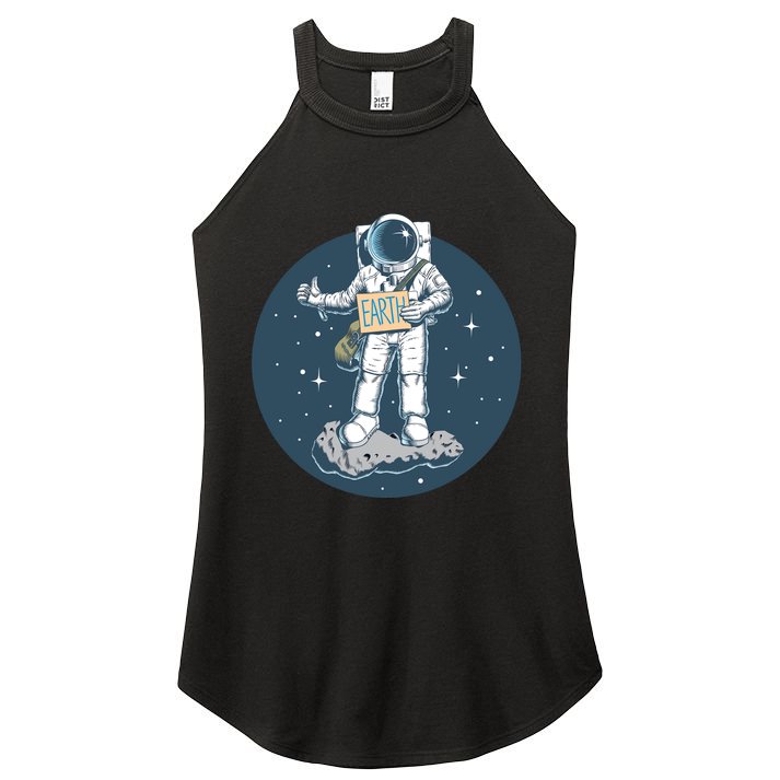 Astronaut Hitchhiking To Earth Women's Perfect Tri Rocker Tank