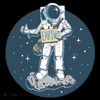 Astronaut Hitchhiking To Earth Zip Tote Bag