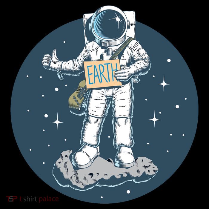 Astronaut Hitchhiking To Earth Zip Tote Bag