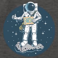 Astronaut Hitchhiking To Earth Vector Backpack