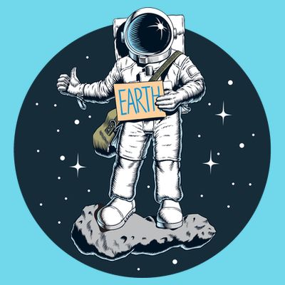 Astronaut Hitchhiking To Earth T-Shirt