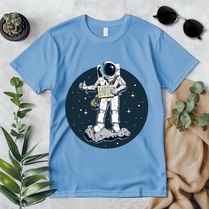 Astronaut Hitchhiking To Earth Premium T-Shirt