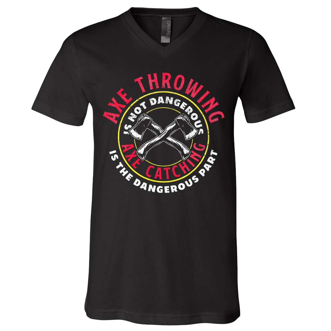 Axe Hatchet Throwing Ax Thrower Axe Catching V-Neck T-Shirt