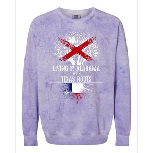 Alabama Home Texas Roots State Tree Flag Love Gift Colorblast Crewneck Sweatshirt