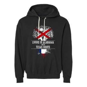 Alabama Home Texas Roots State Tree Flag Love Gift Garment-Dyed Fleece Hoodie