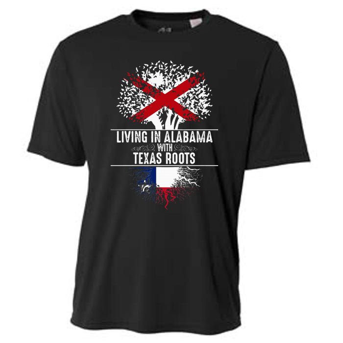 Alabama Home Texas Roots State Tree Flag Love Gift Cooling Performance Crew T-Shirt