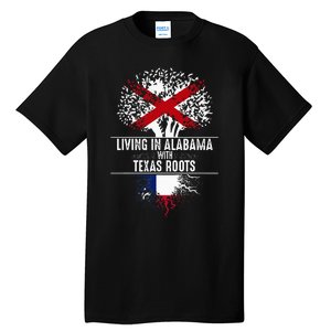 Alabama Home Texas Roots State Tree Flag Love Gift Tall T-Shirt