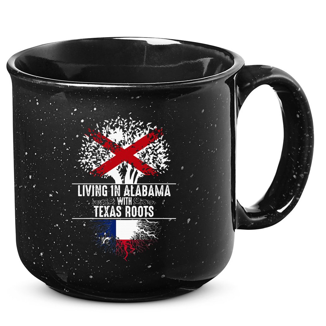 Alabama Home Texas Roots State Tree Flag Love Gift 15oz Campfire Ceramic Mug