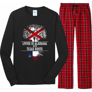 Alabama Home Texas Roots State Tree Flag Love Gift Long Sleeve Pajama Set