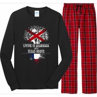 Alabama Home Texas Roots State Tree Flag Love Gift Long Sleeve Pajama Set