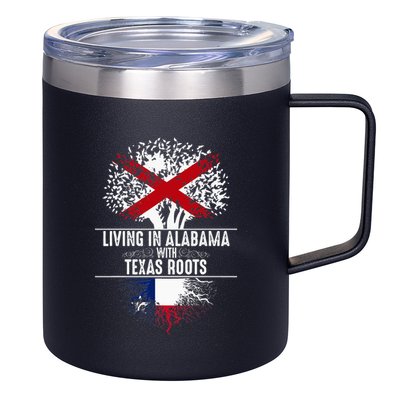 Alabama Home Texas Roots State Tree Flag Love Gift 12oz Stainless Steel Coffee Mug