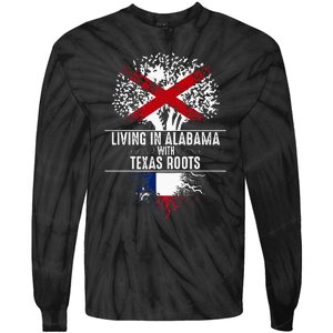 Alabama Home Texas Roots State Tree Flag Love Gift Tie-Dye Long Sleeve Shirt