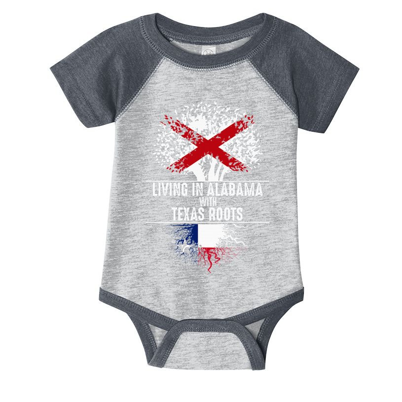 Alabama Home Texas Roots State Tree Flag Love Gift Infant Baby Jersey Bodysuit