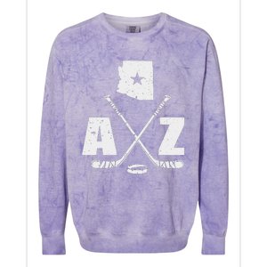 Az Hockey The State Of Arizona Ice Hockey Colorblast Crewneck Sweatshirt