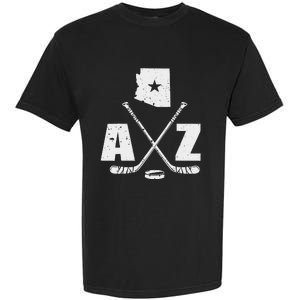 Az Hockey The State Of Arizona Ice Hockey Garment-Dyed Heavyweight T-Shirt