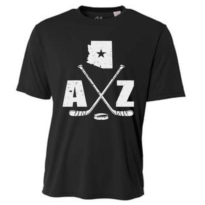 Az Hockey The State Of Arizona Ice Hockey Cooling Performance Crew T-Shirt